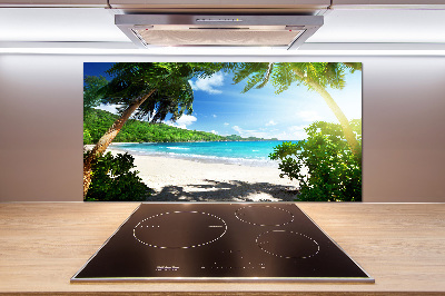 Cooker splashback Seychelles beach