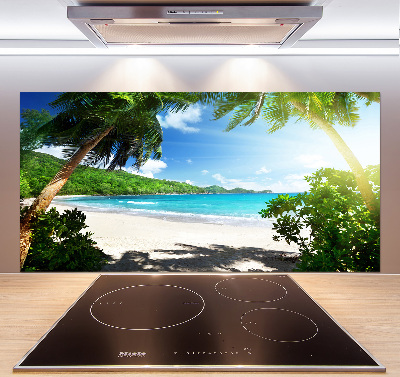 Cooker splashback Seychelles beach