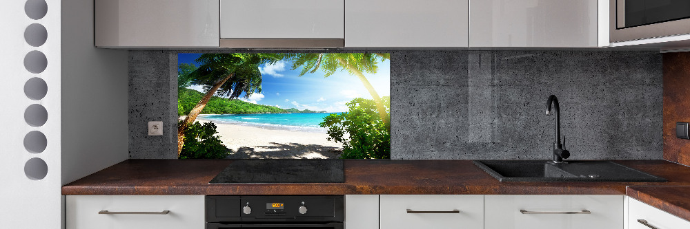 Cooker splashback Seychelles beach