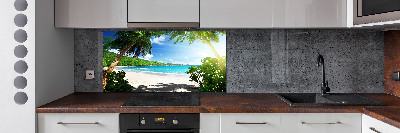 Cooker splashback Seychelles beach