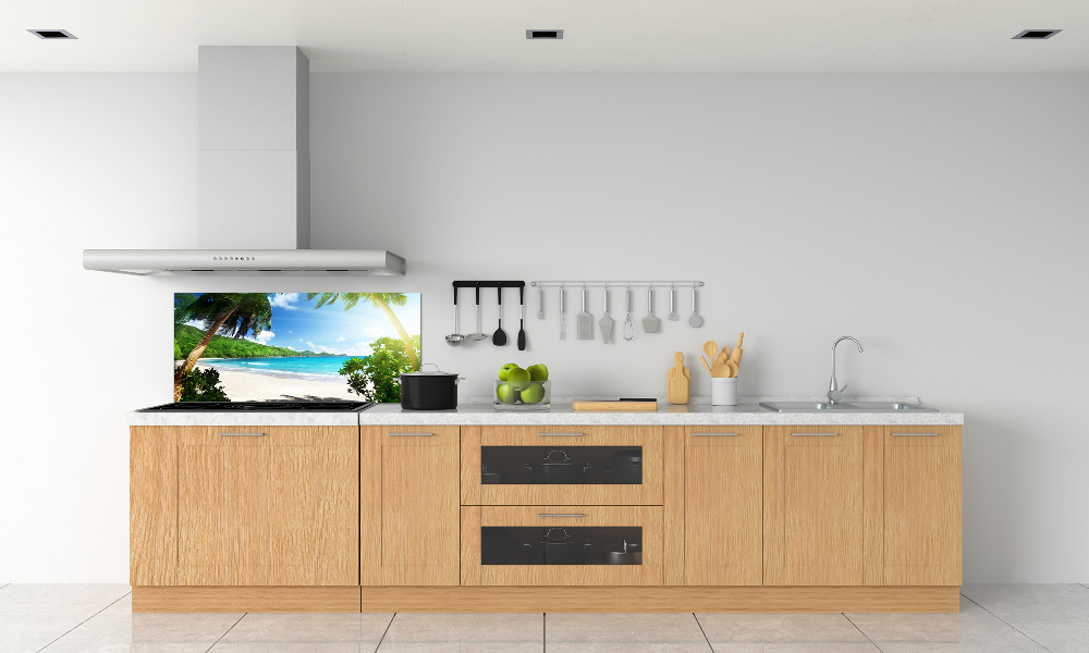 Cooker splashback Seychelles beach