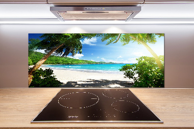 Cooker splashback Seychelles beach