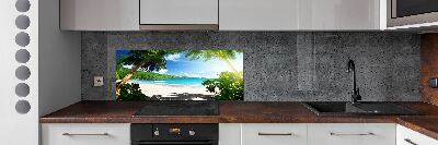 Cooker splashback Seychelles beach