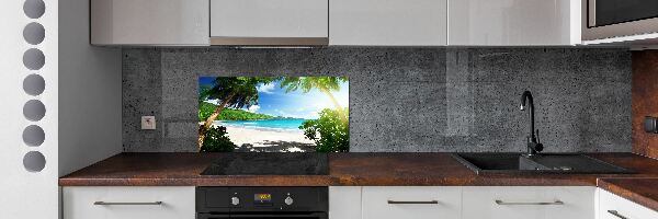 Cooker splashback Seychelles beach