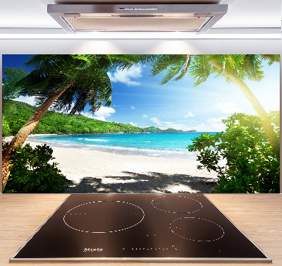 Cooker splashback Seychelles beach