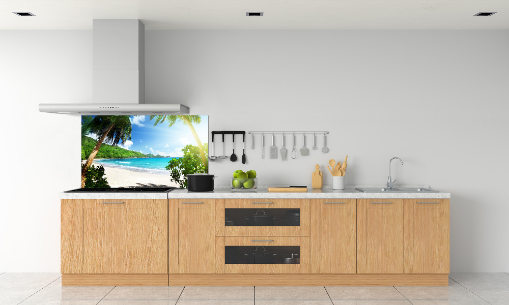 Cooker splashback Seychelles beach