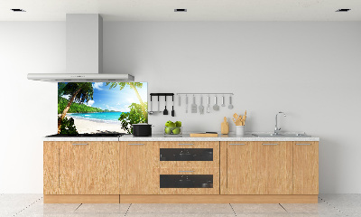 Cooker splashback Seychelles beach