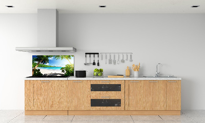 Cooker splashback Seychelles beach