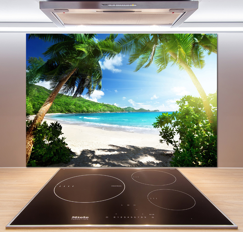 Cooker splashback Seychelles beach