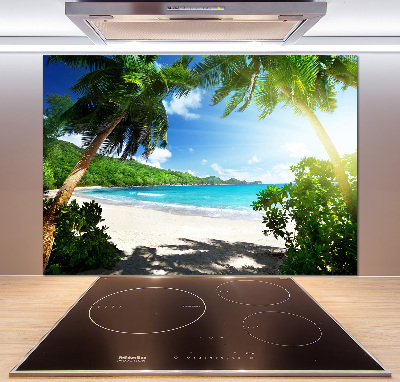 Cooker splashback Seychelles beach