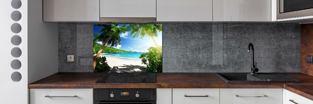 Cooker splashback Seychelles beach