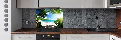 Cooker splashback Seychelles beach