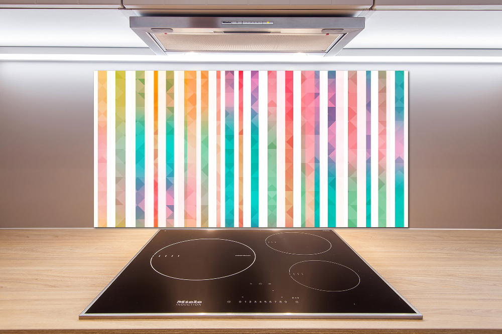 Cooker splashback Rainbow stripes