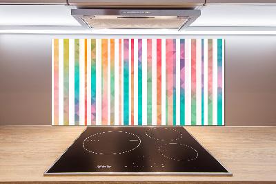 Cooker splashback Rainbow stripes