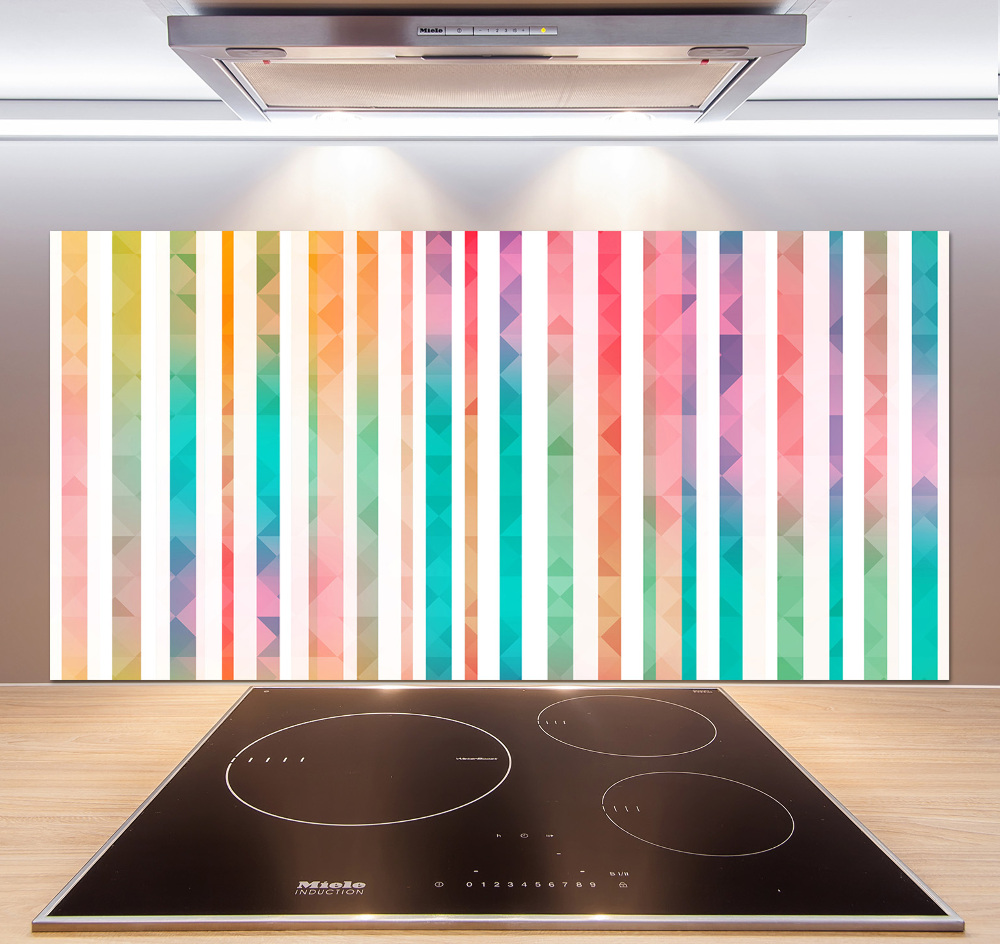 Cooker splashback Rainbow stripes