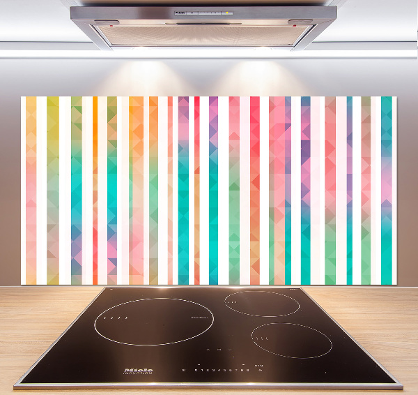 Cooker splashback Rainbow stripes