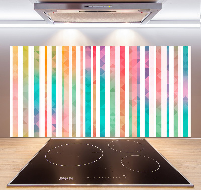 Cooker splashback Rainbow stripes