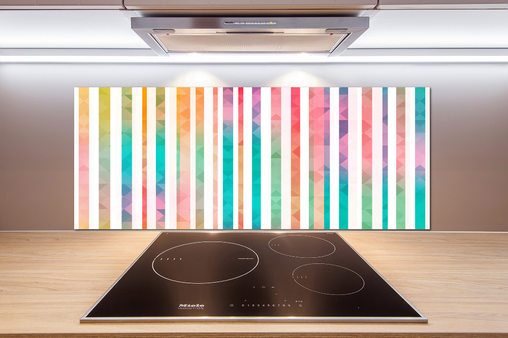 Cooker splashback Rainbow stripes