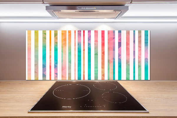 Cooker splashback Rainbow stripes