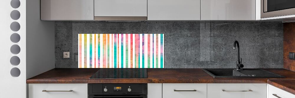 Cooker splashback Rainbow stripes