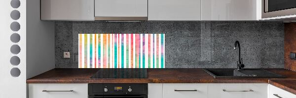 Cooker splashback Rainbow stripes