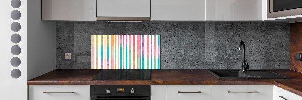 Cooker splashback Rainbow stripes