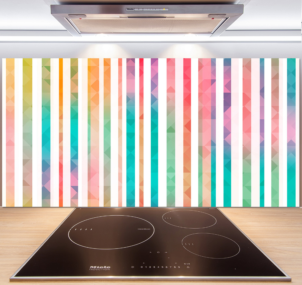 Cooker splashback Rainbow stripes