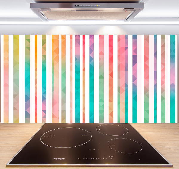 Cooker splashback Rainbow stripes