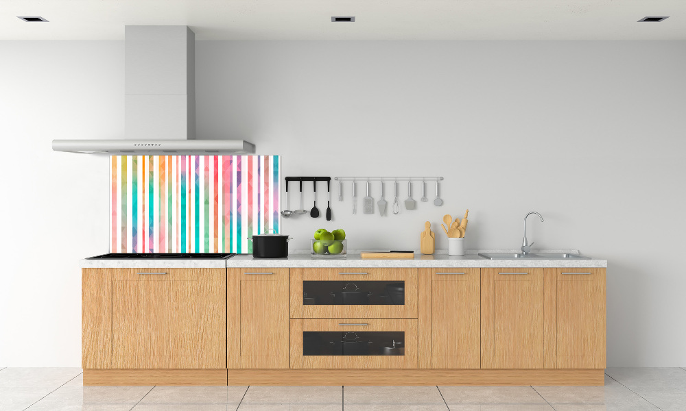 Cooker splashback Rainbow stripes