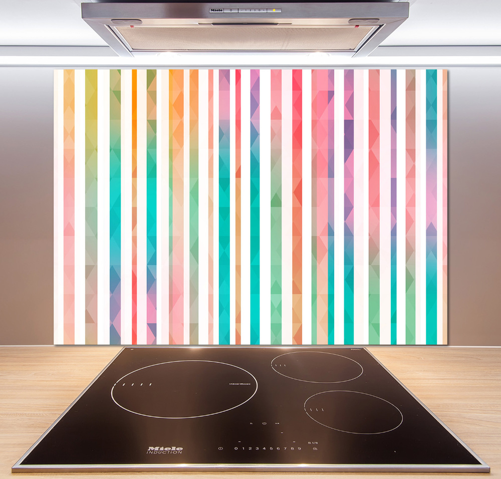 Cooker splashback Rainbow stripes