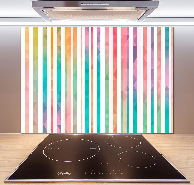 Cooker splashback Rainbow stripes