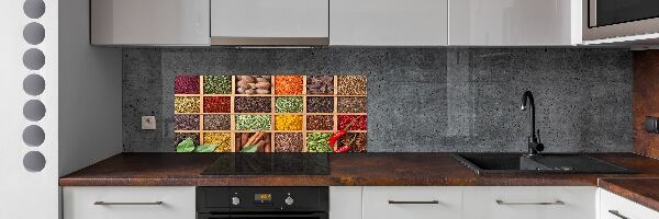 Glass splashback Spices and herbs