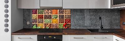 Glass splashback Spices and herbs