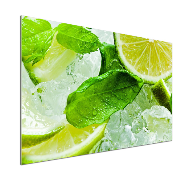 Glass splashback Ice lime