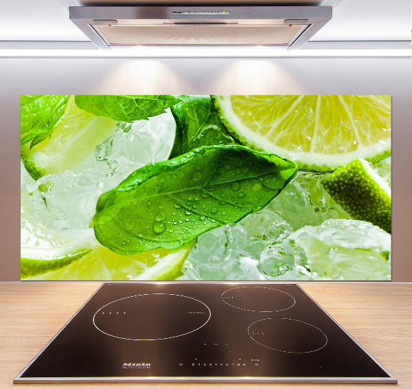 Glass splashback Ice lime