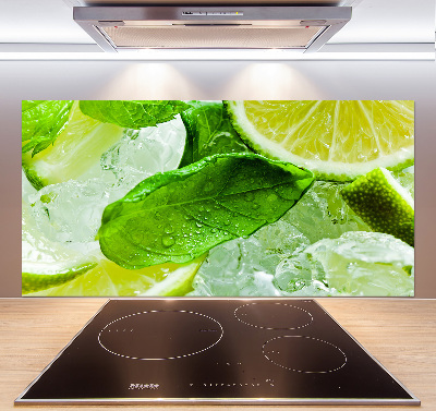 Glass splashback Ice lime