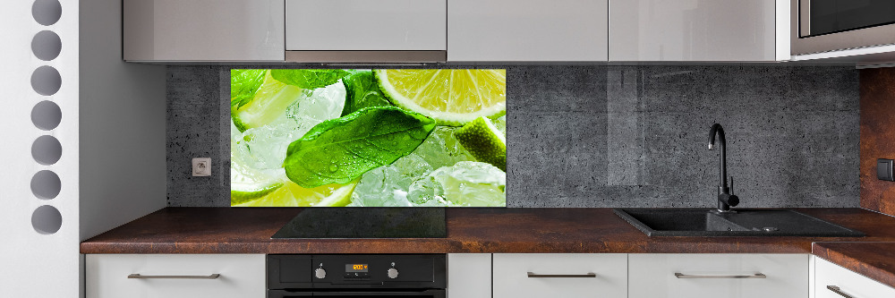 Glass splashback Ice lime