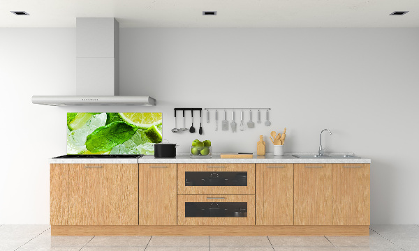 Glass splashback Ice lime