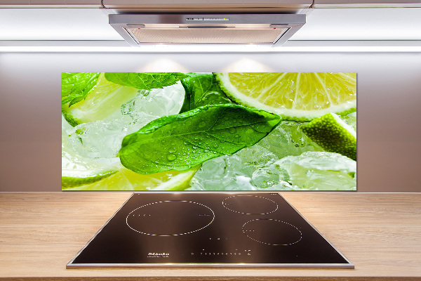 Glass splashback Ice lime