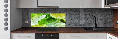 Glass splashback Ice lime