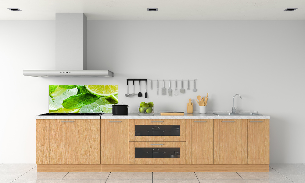 Glass splashback Ice lime