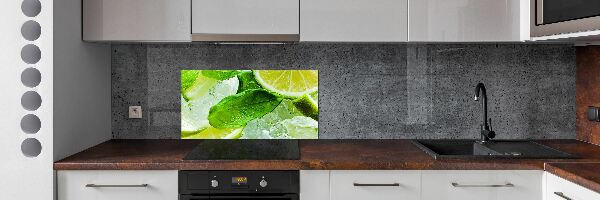 Glass splashback Ice lime