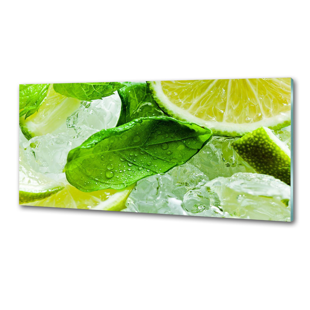 Glass splashback Ice lime