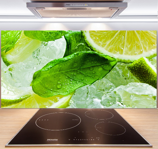 Glass splashback Ice lime