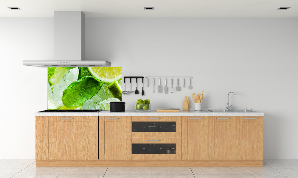 Glass splashback Ice lime