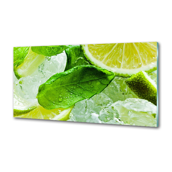 Glass splashback Ice lime