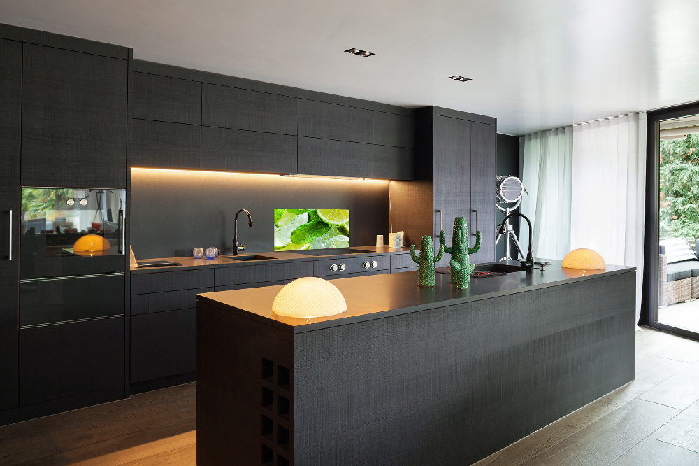 Glass splashback Ice lime