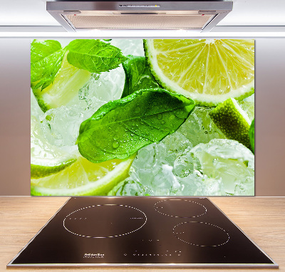 Glass splashback Ice lime