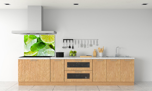 Glass splashback Ice lime