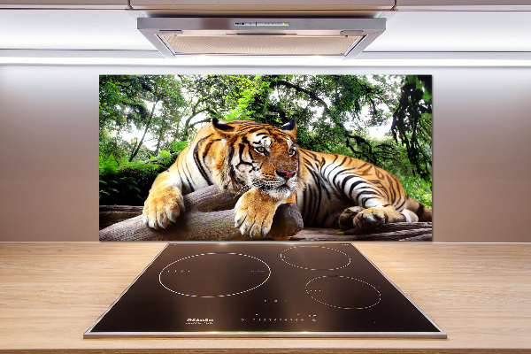 Kitchen splashback Tiger on the rock